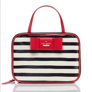 Julia Street Stripe Manuela Makeup Train Case Bag
